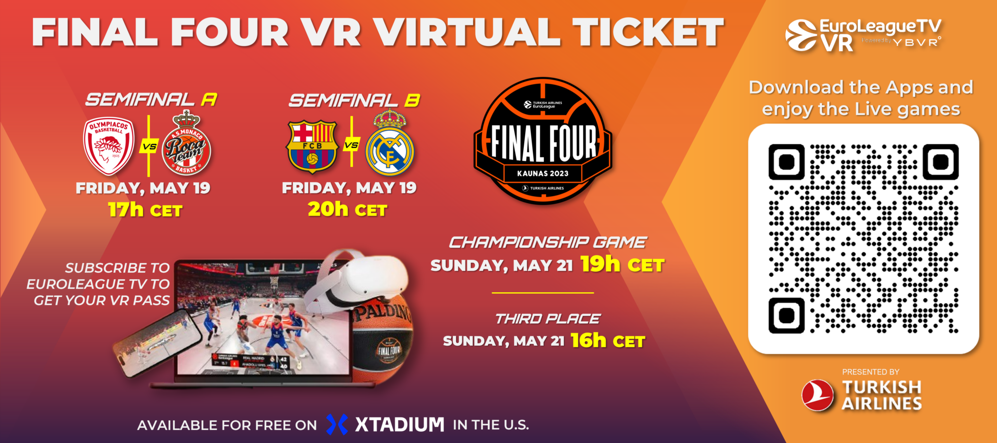 EuroLeague Final Four will be Live in VR on multiple devices YBVR°